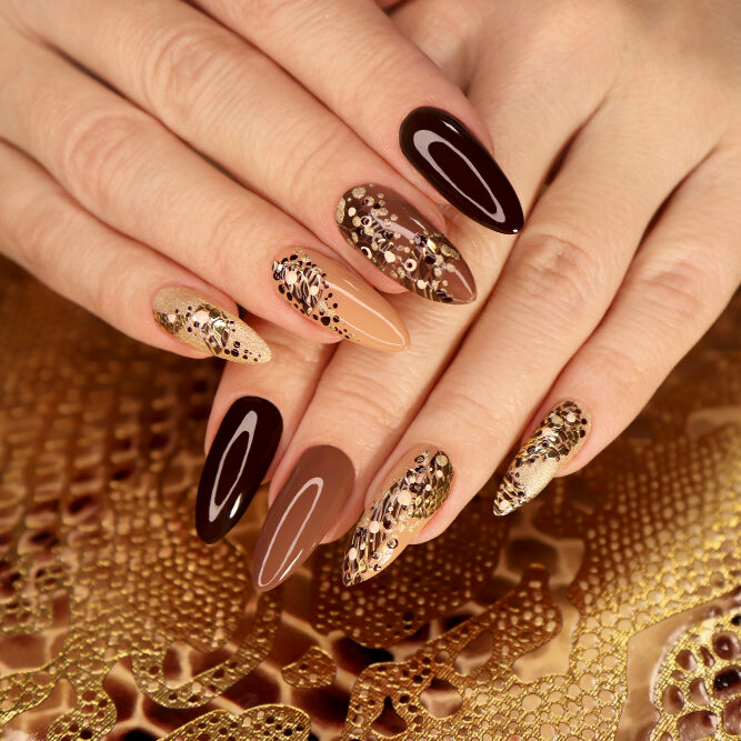 Beautiful nail art created by a professional nail salon Sacramento team.